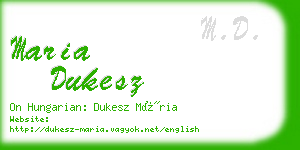 maria dukesz business card